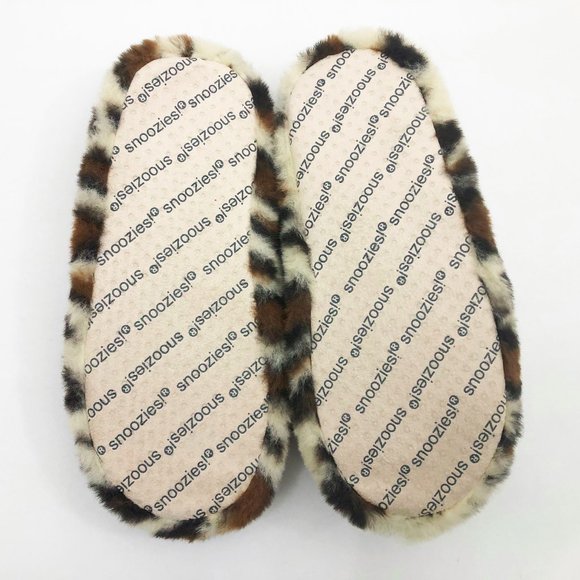 NWT Snoozies Women's Brown & Tan Leopard Slide Slippers Medium 7/8 - Picture 6 of 7